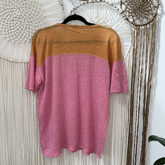 Le Fou Wilfred linen colour block tshirt - Picture 5 of 5